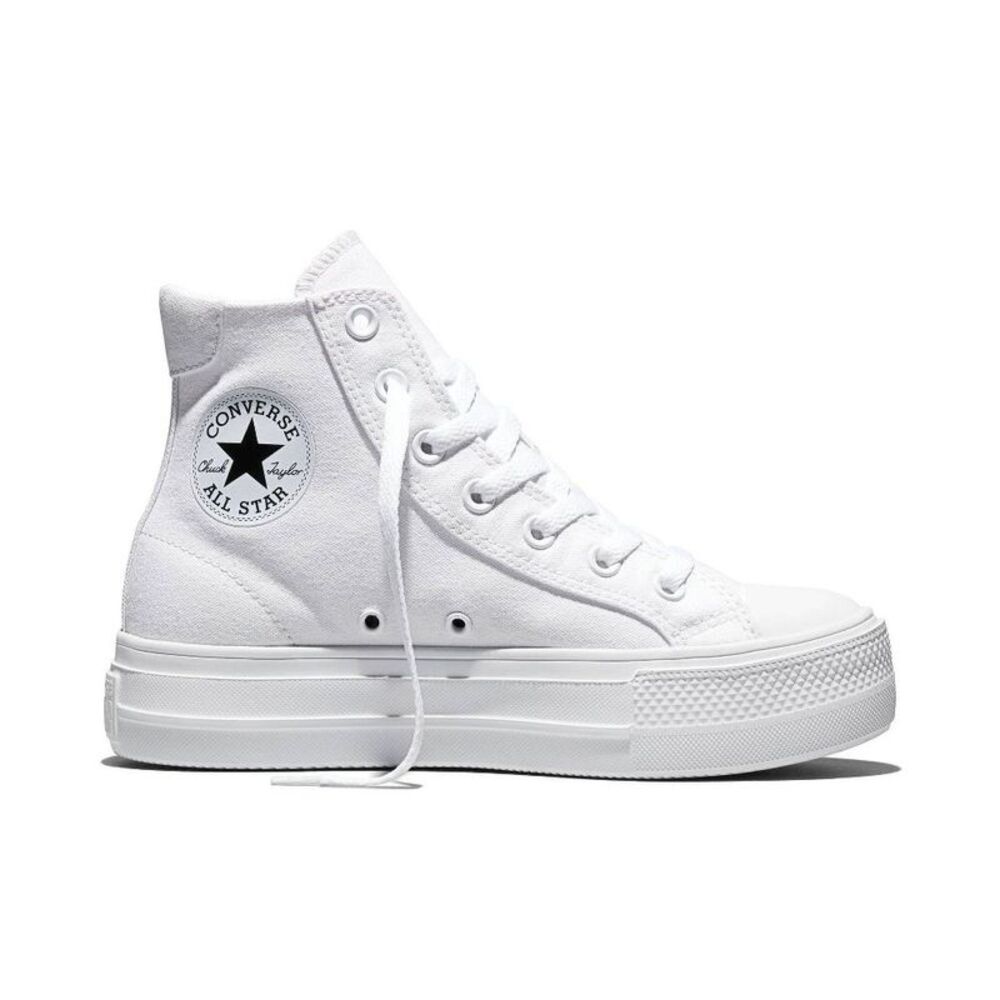 Converse Women's Platform High Top Sneakers - White 9.5 - Picture 2 of 5